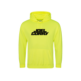 Black Solid Logo Hoodie Electric Yellow